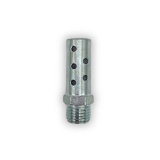 Silenciador de acero inoxidable rosca macho, acero con medida 1/4"