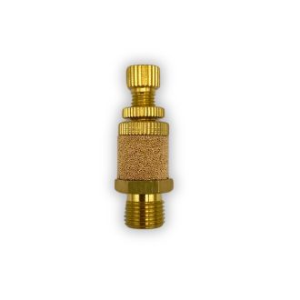 Silenciador con regulación rosca macho, bronce con regulación y medida de 3/8"