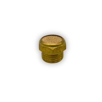Silenciador razo rosca macho, bronce con medida de 1/2"