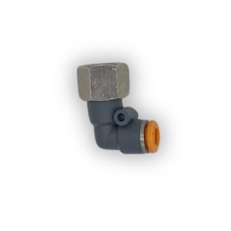 CODO MILIMETRICA ROSCA HEMBRA; ROSCA DE 1/4 A MANGUERA DE 10MM.